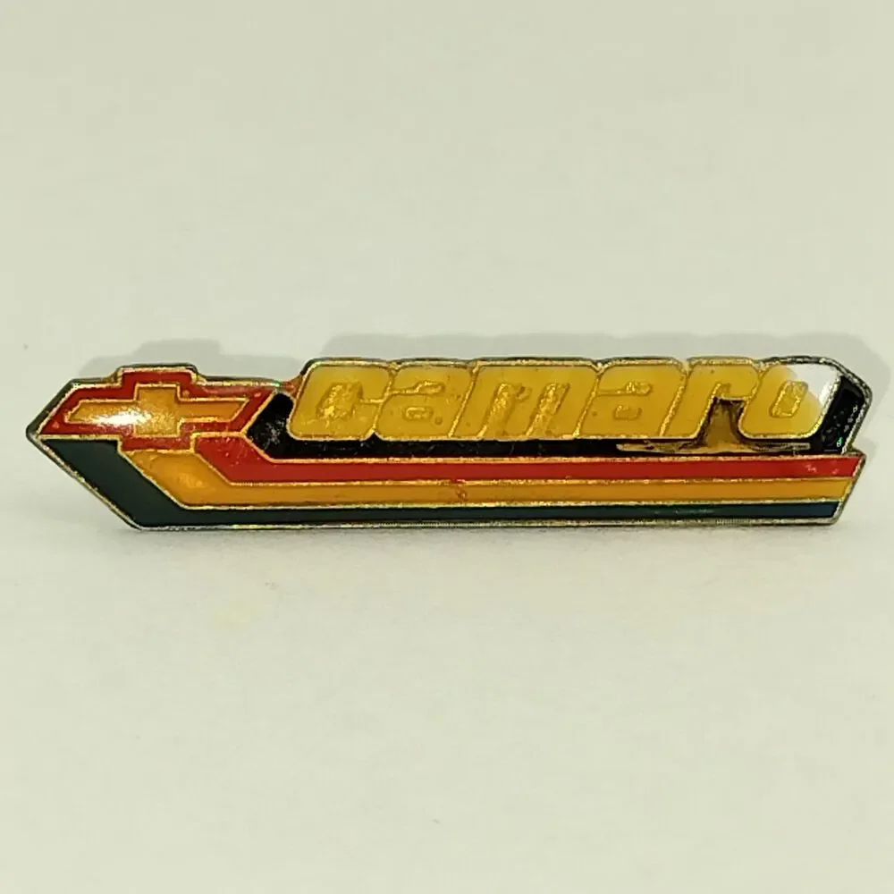 Vintage Chevrolet Camaro Bowtie Hat Lapel Pin Automotive Automobilia